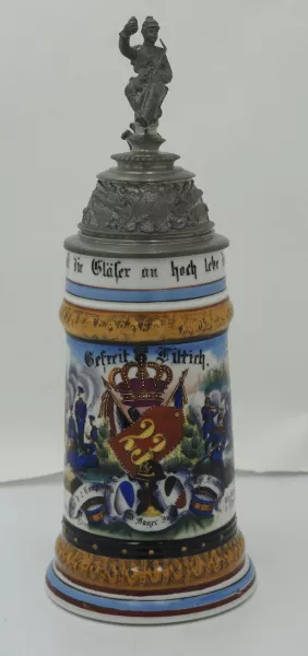 Bavarian Porcelain Reservist Beer Stein Visuel 1 principal